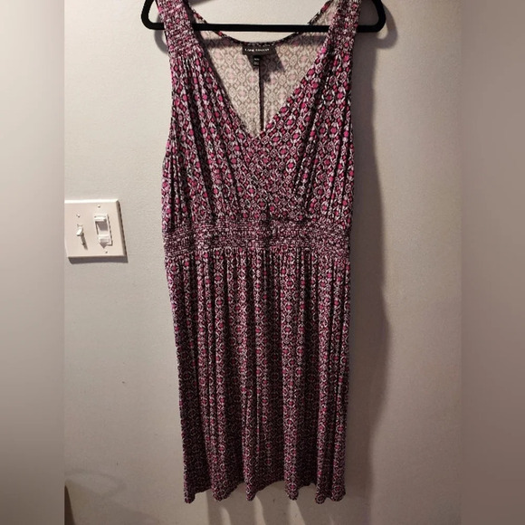 Lane Bryant Multicolored Design Sleeveless Faux Wrap Top Dress in Size 18/20 - Picture 1 of 10